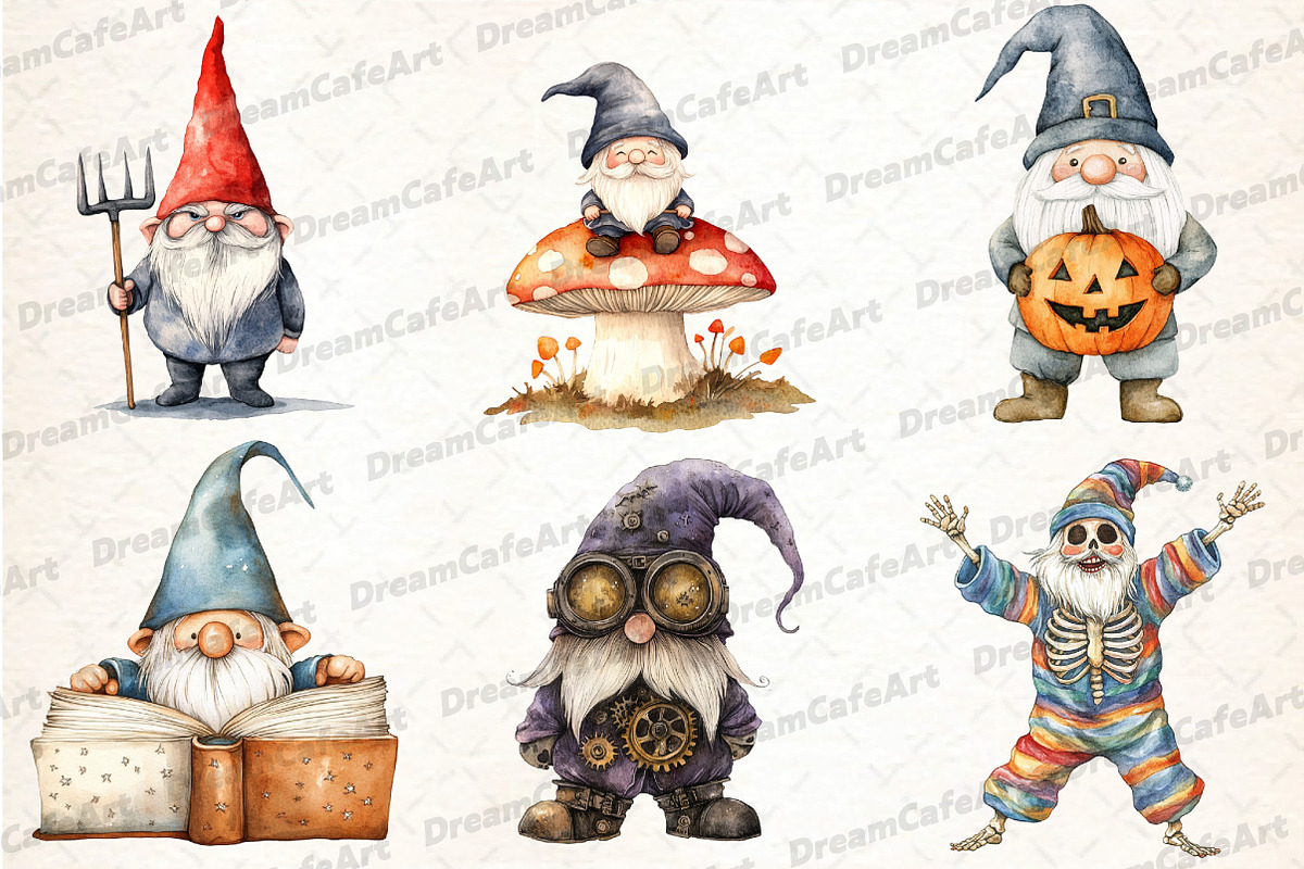 Gnomes Halloween Merry, an Illustration by DreamCafeArt (Photo 2 of 7)