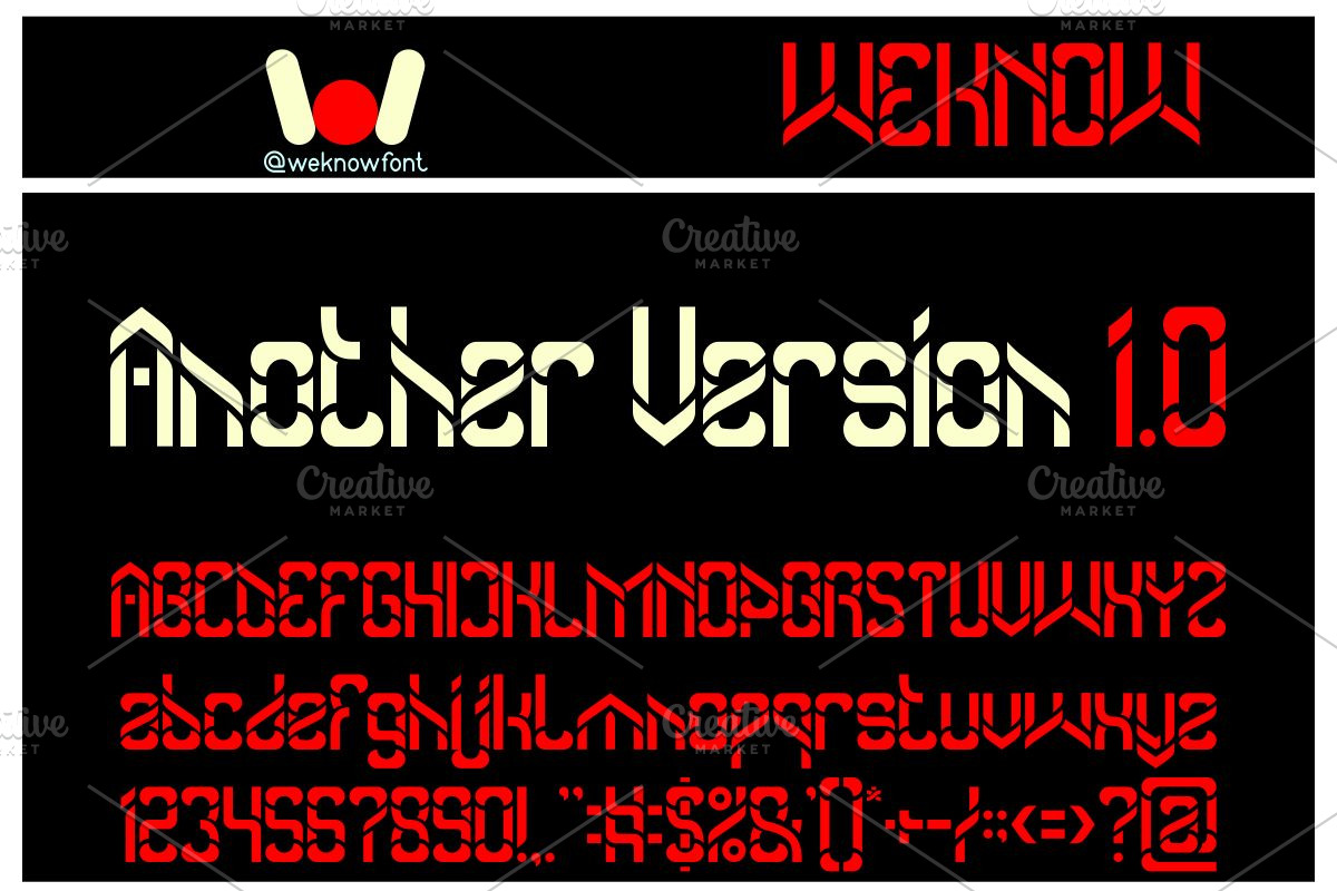 Another Version font, a Font by weknow (Photo 1 of 8)