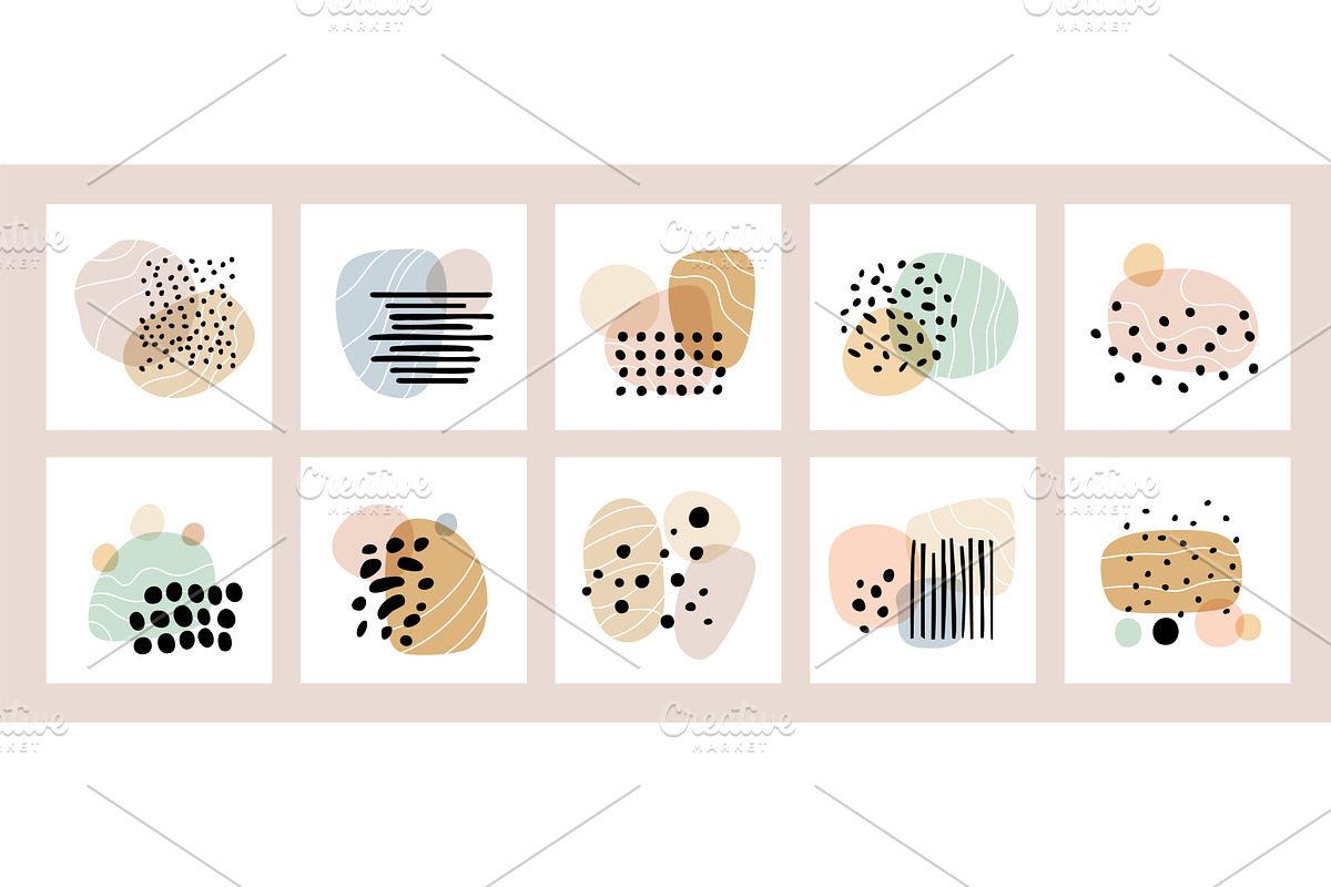 Contemporary abstract shapes. Hand, an Illustration by YummyBuum