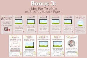 65 Pinterest Templates 3 BONUSES