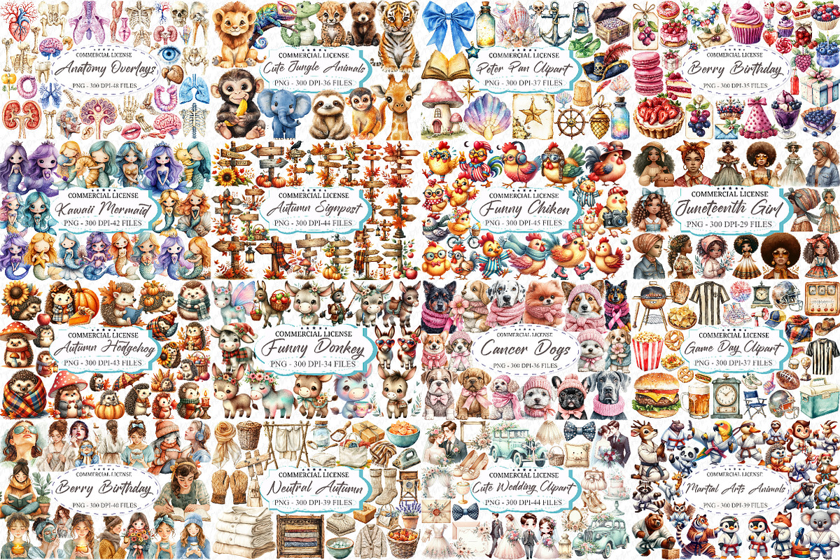 The Mega Sublimation Clipart Bundle, an Illustration by designcity5 (Photo 3 of 4)
