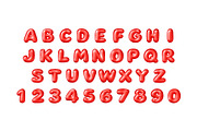 Red 3d alphabet and numbers in, an Object Illustration by Abscent (Thumbnail 1 of 3)