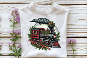 Christmas Train PNG Sublimation, an Illustration by Libby Wishes (Thumbnail 5 of 5)