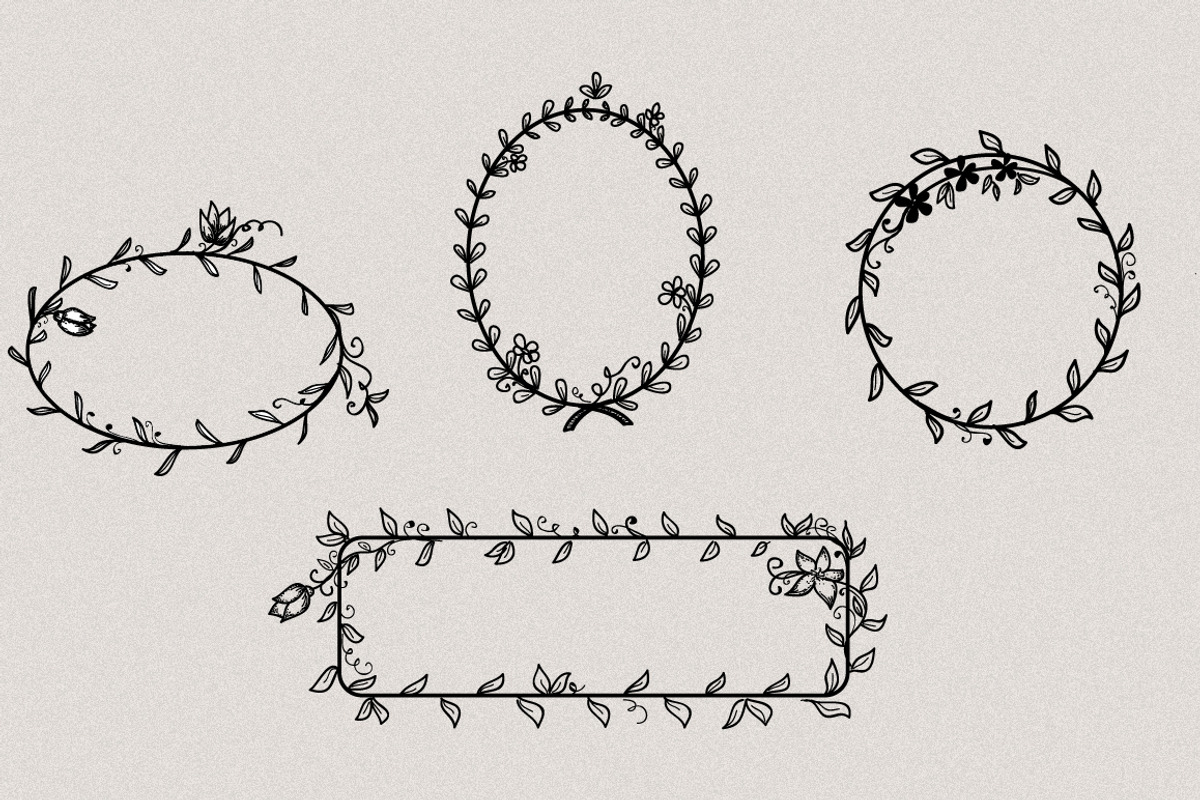 Laurel Frames Hand Drawn preview 2
