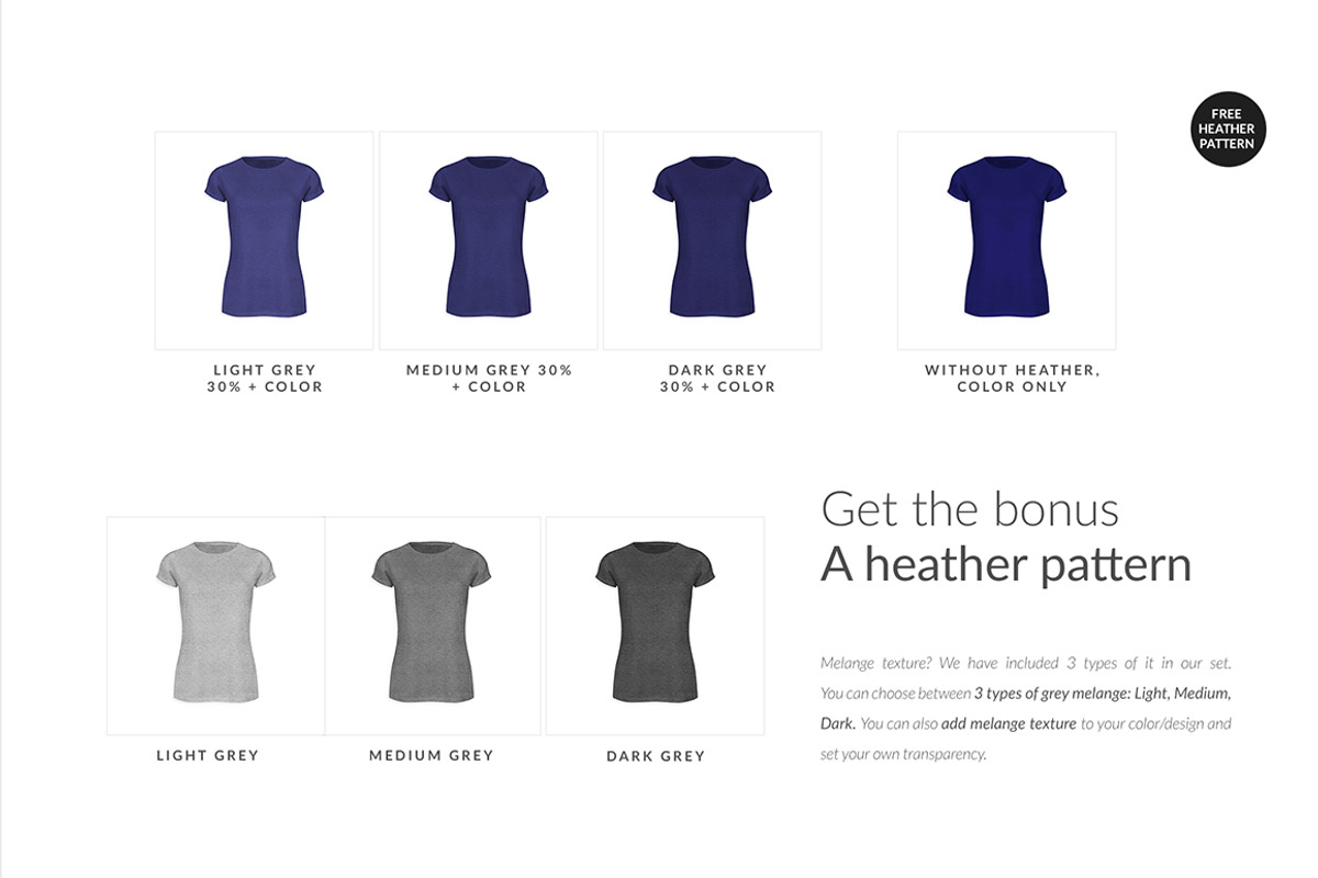 6x Women T-shirt Ghost Mock-ups Set, a Books & Magazine Mockup by Apparel_Mockups (Photo 13 of 22)