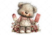 Whimsical Summer Teddy Bear Clipart, an Illustration by Craft Nest (Thumbnail 9 of 12)