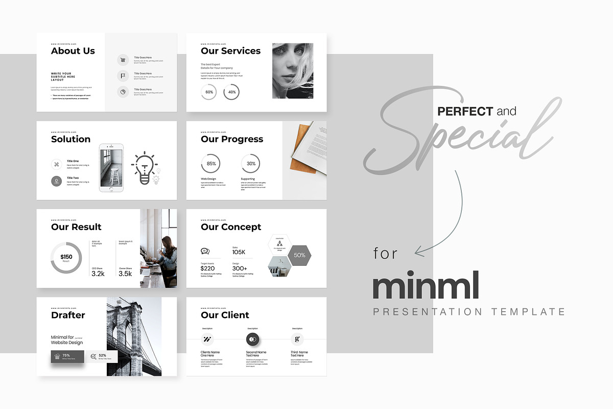 Minml Presentation Template, a Presentation Template by evgenystudio (Photo 3 of 28)
