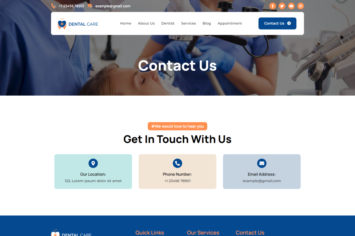 Dentalcare - Dentist Elementor Kit, a WordPress Template by Techeshta Solutions (Photo 6 of 6)