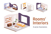 Rooms' interior in house / apartment, a Decorative Illustration by Good Studio (Thumbnail 1 of 5)