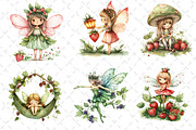 Strawberry Garden Fairies Clipart, an Illustration by Dream Creation (Thumbnail 4 of 6)