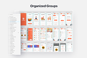 Foodhunt- Food Delivery app ui kit, a Templates & Theme by Design-Craft (Thumbnail 2 of 6)