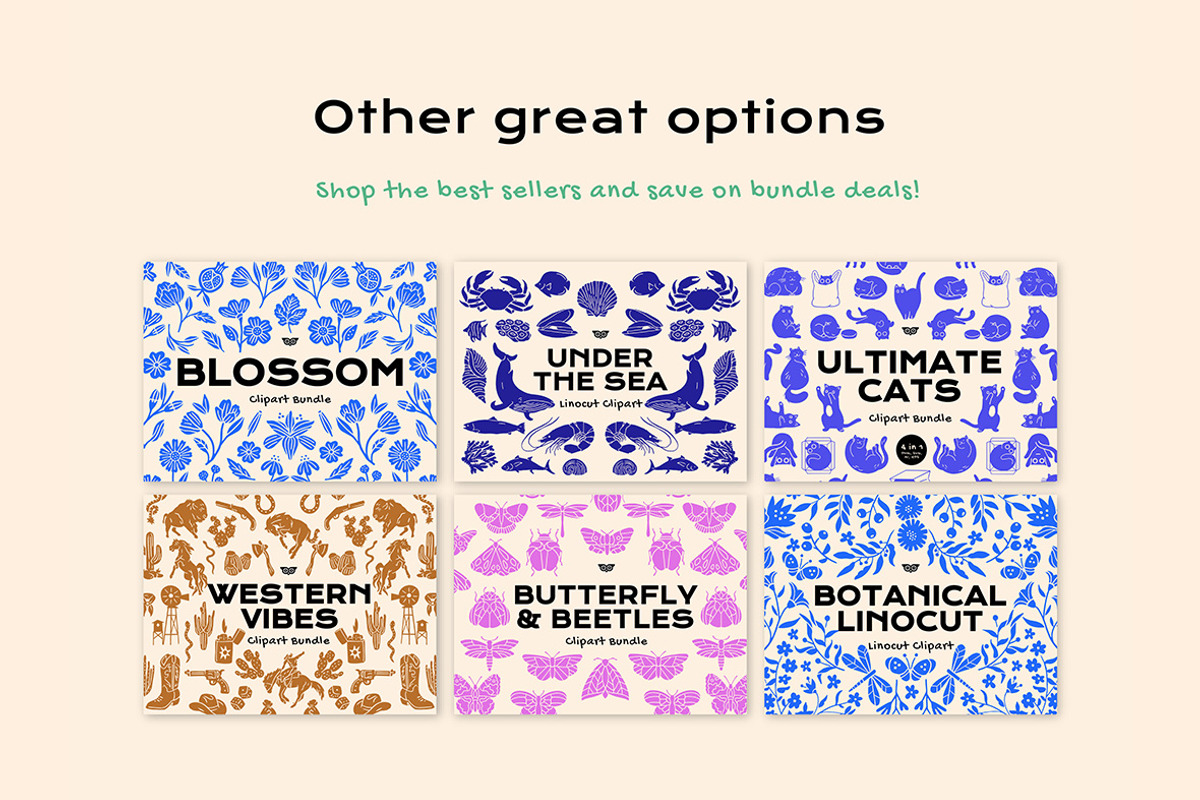 Fish Linocut Bundle, an Animal Illustration by ClayStudio (Photo 7 of 8)