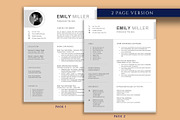 Modern Resume Template, a Resume Template by VictoriousVita (Thumbnail 3 of 8)