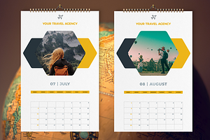 Travel Calendar 2021 Template