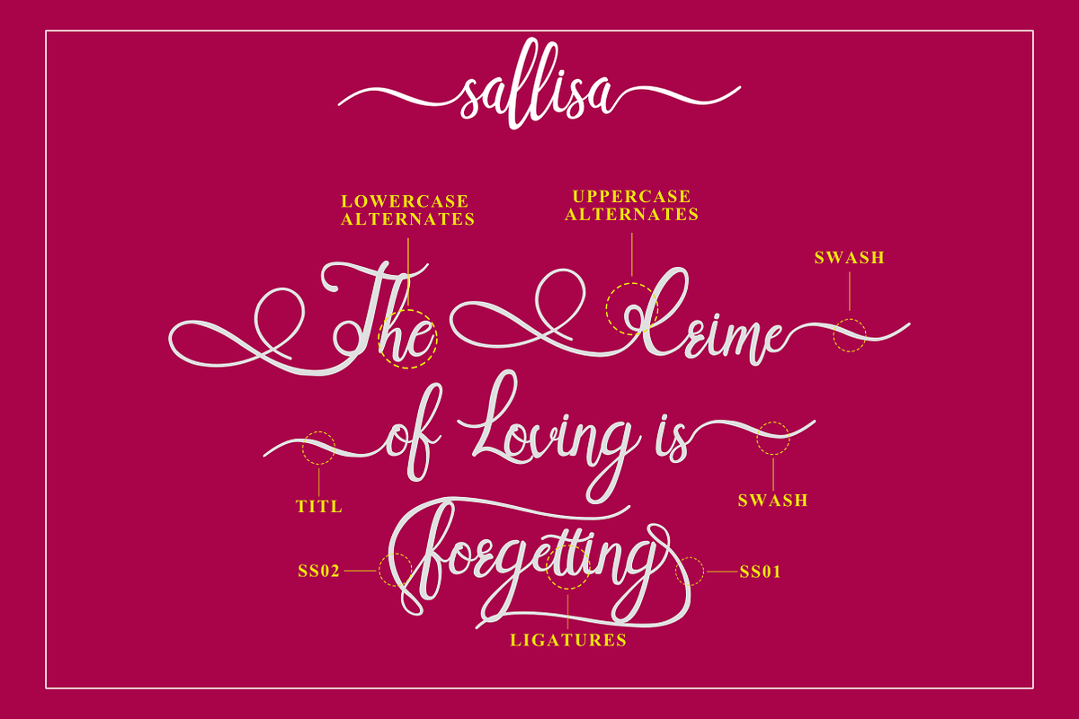 Sallisa | Script Font preview 7