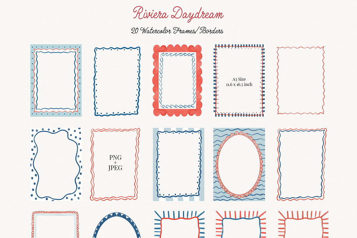 Riviera Summer Illustration & Frames, a Seasonal Illustration by Essentially Nomadic (Photo 4 of 10)