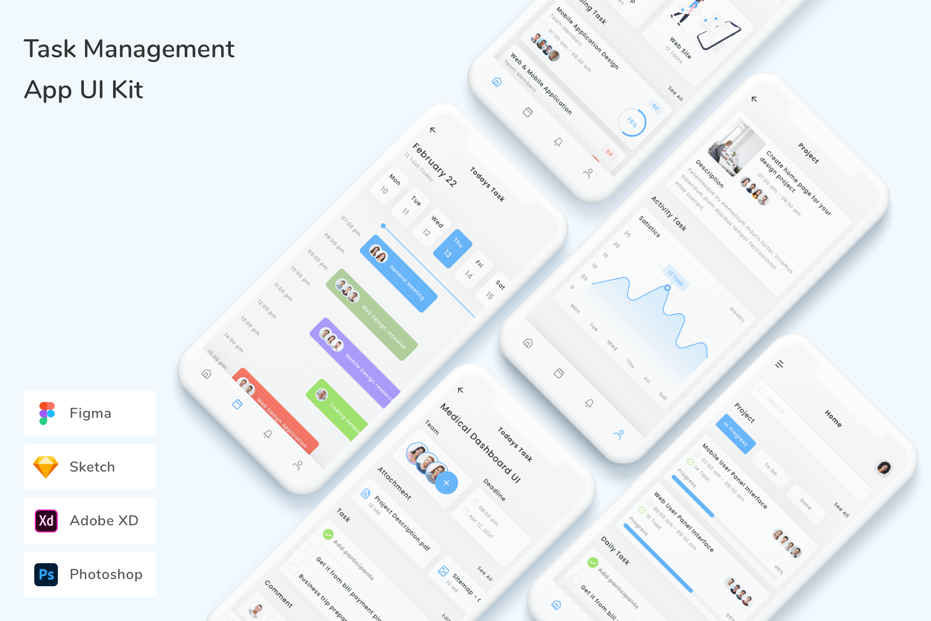 Task Management App UI Kit, an UI Kit Template by Betush | Creative Market