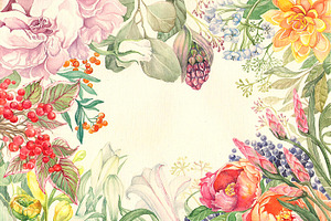 Watercolor flowers