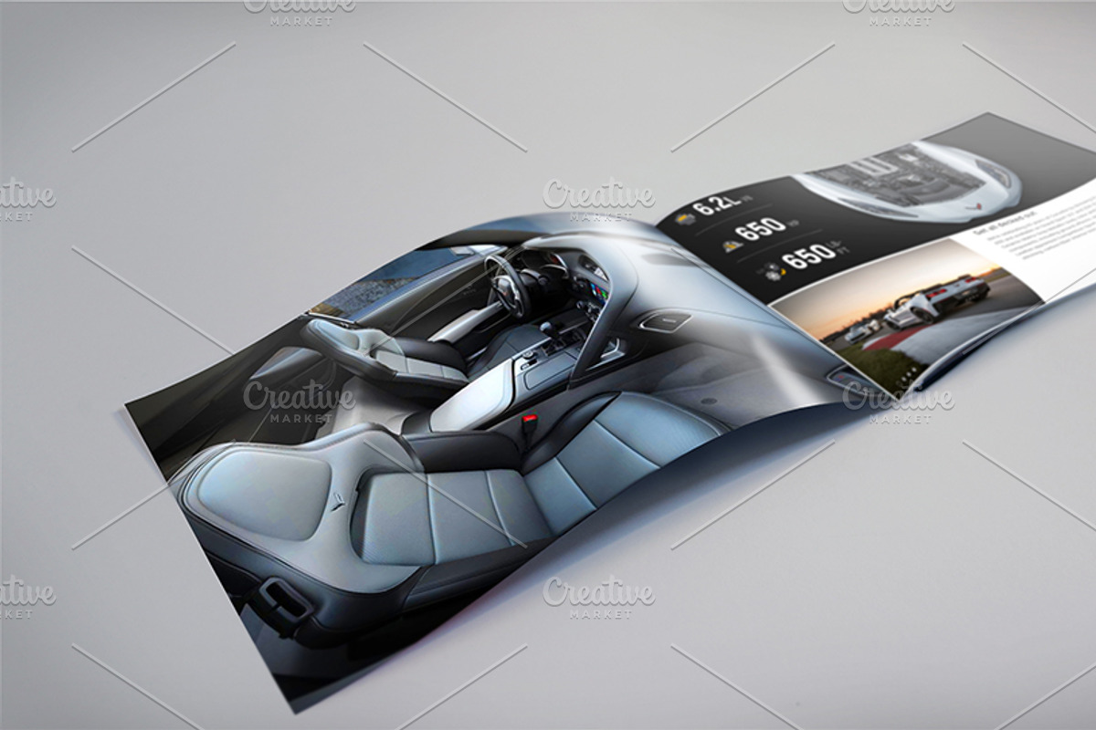 Wide Format Booklet PSD Mockups, a Print Template by Shop Mockpro