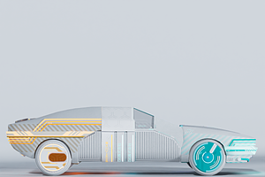 Sci-fi concept car, a Cars & Vehicle 3D Model by Snji | 3D Models
