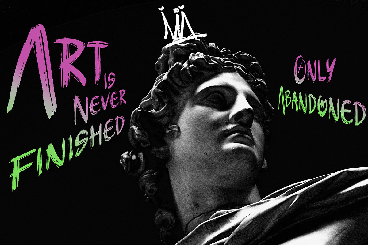 Phoenix Martyr – Dry Brush Font, a Handwritten Font by Dm Studio (Photo 3 of 9)