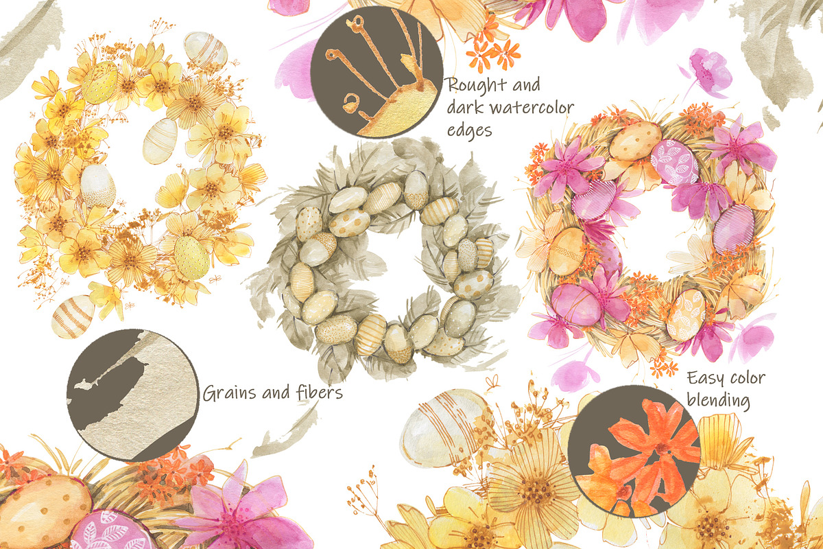 Easter wreaths, an Illustration by Novikova Lida (Photo 3 of 3)