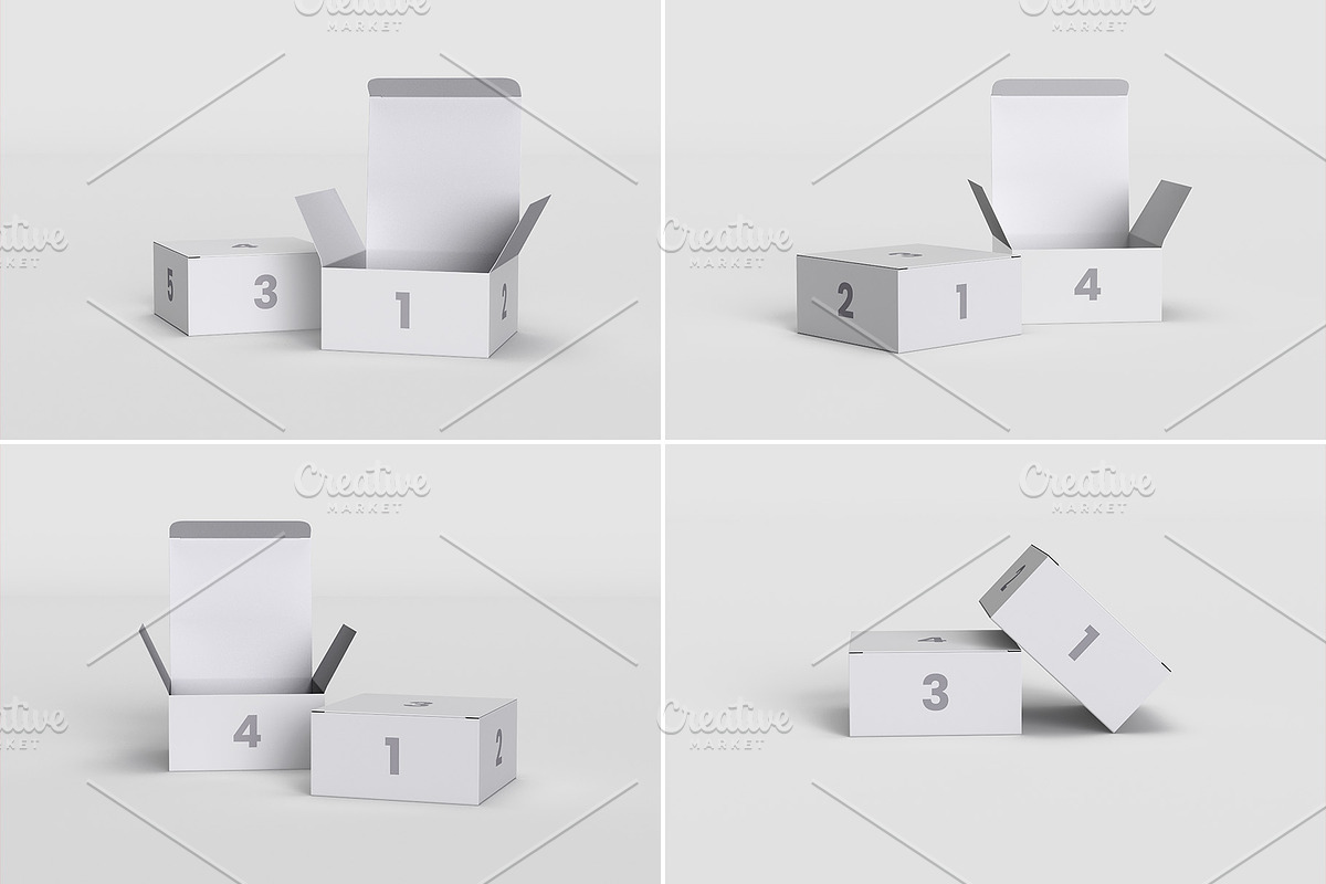Package Box Mockup - 7 views, a Packaging Mockup by Illusiongraphic (Photo 18 of 19)