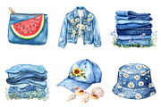 Summer Denim Clipart Bundle, a Seasonal Illustration by DreamArtGraphic (Thumbnail 4 of 4)