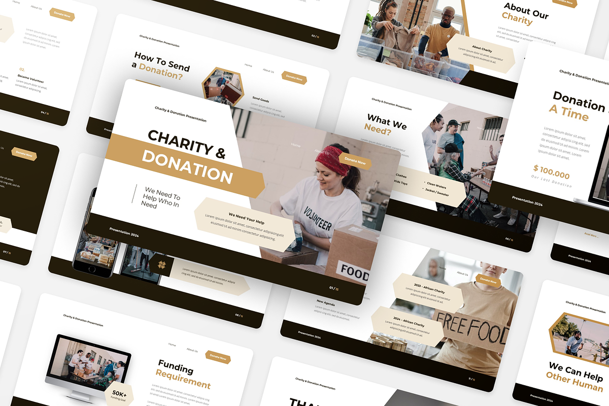 Charity & Donation Keynote Template, a Presentation Template by Annora Studio (Photo 5 of 5)