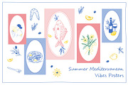 Mediterranean Amalfi Style Poster, an Illustration by Imaginary Party (Thumbnail 1 of 9)