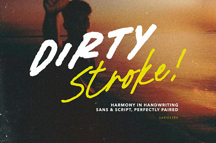 Dirty Stroke - Handwritten Font Duo, a Handwritten Font by Sarid Ezra