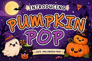 Pumpkin Pop - Cute Halloween Font, a Sans Serif Font by Limited.studio (Thumbnail 1 of 5)