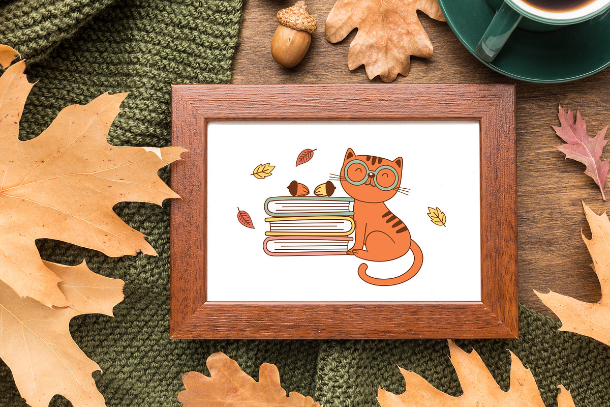 Cozy Autumn Books Clipart Bundle, an Object Illustration by NataKa (Photo 5 of 10)