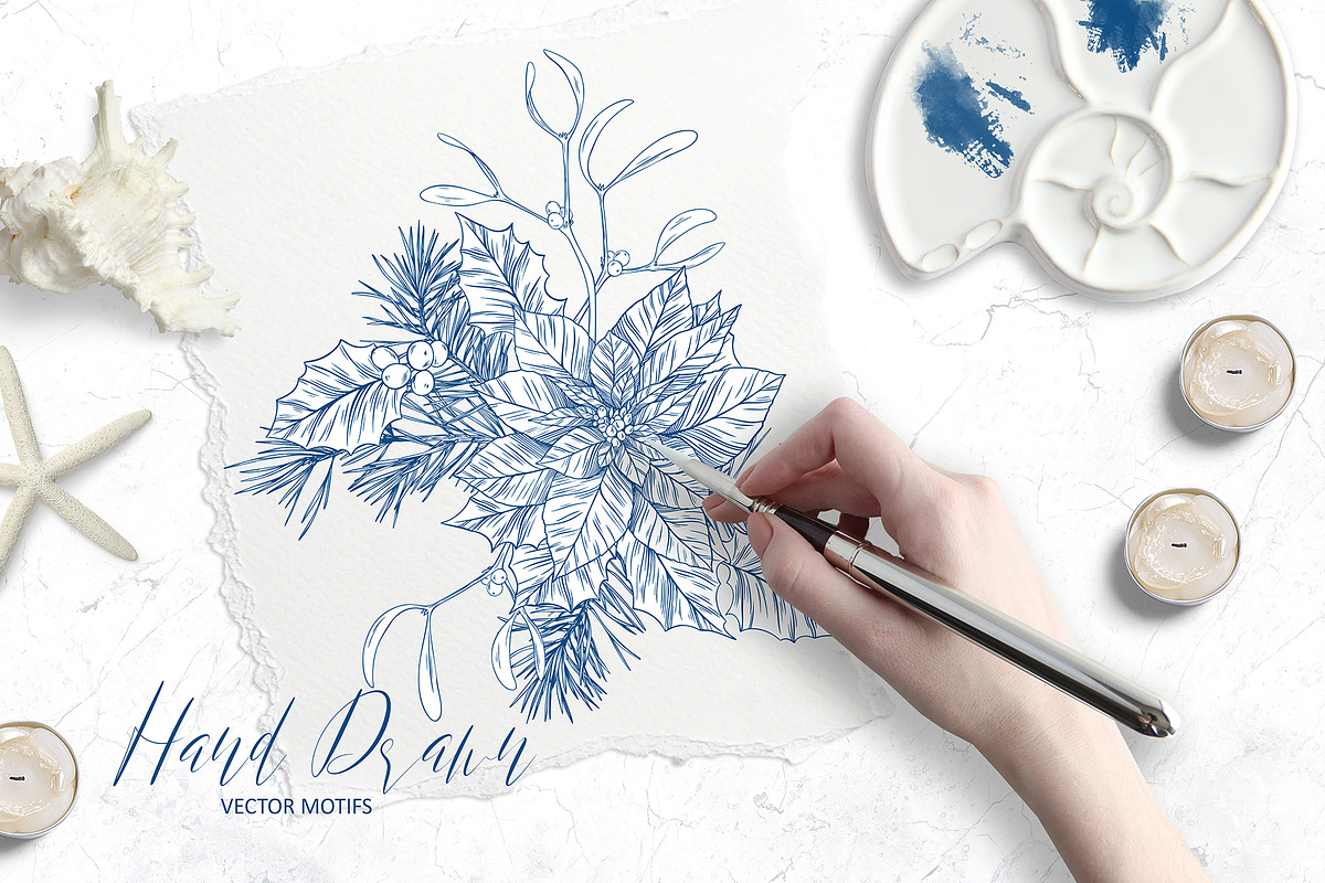 CHRISTMAS TOILE DE JOUY, a Pattern Graphic by Tanya Vollar (Photo 4 of 11)