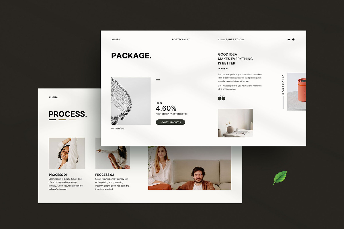 Minimal Portfolio Presentation, a Presentation Template by KreateTribe (Photo 4 of 9)