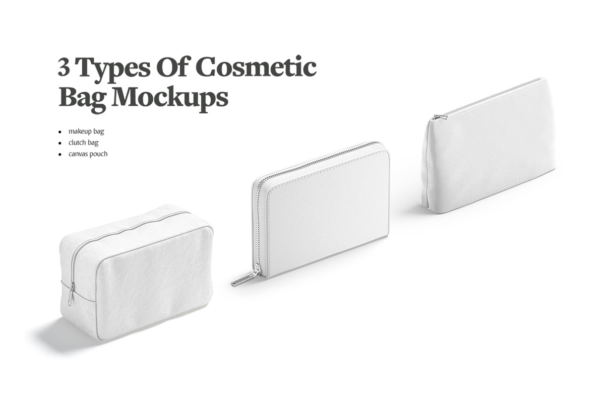 Cosmetic Handbag Mockups, a Merchandise Mockup by rebrandy (Photo 2 of 11)