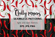 Seamless pattern with chilli peppers, a Pattern Graphic by Primula`s shop (Thumbnail 1 of 3)