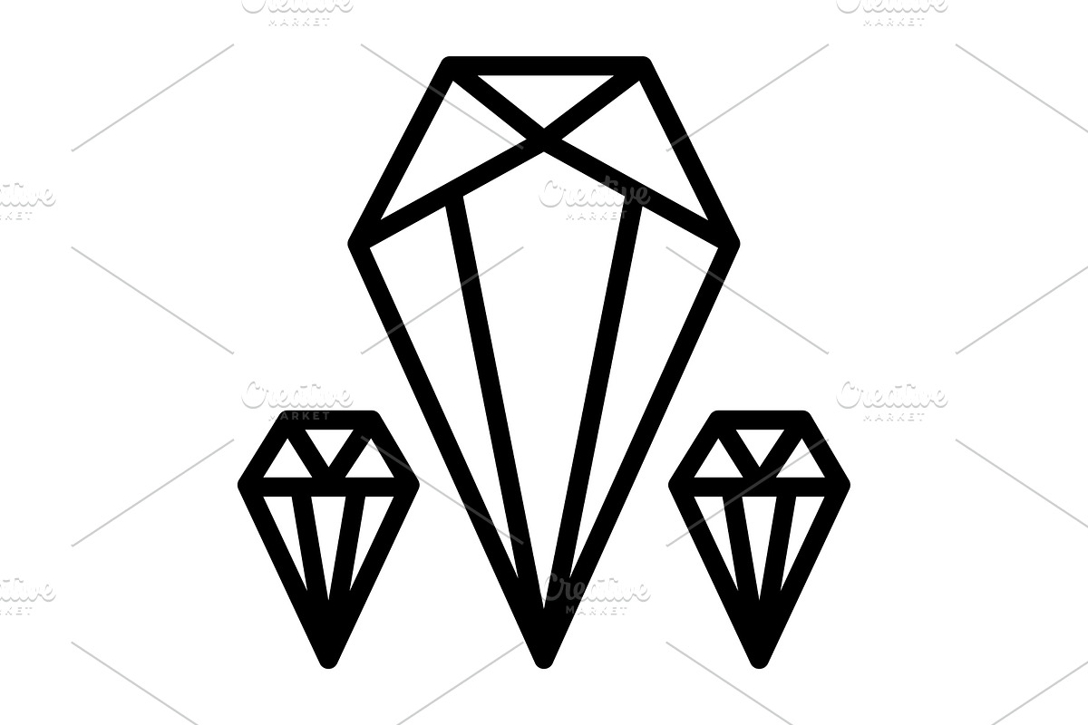 Amber jewelry black icon, an Outline Icon by Creative priyanka