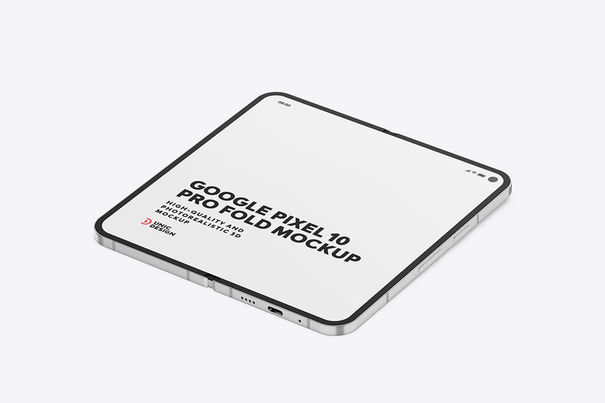 Google Pixel 10 Pro Fold Mockup, an Android Mockup by UnicDesign (Photo 13 of 13)
