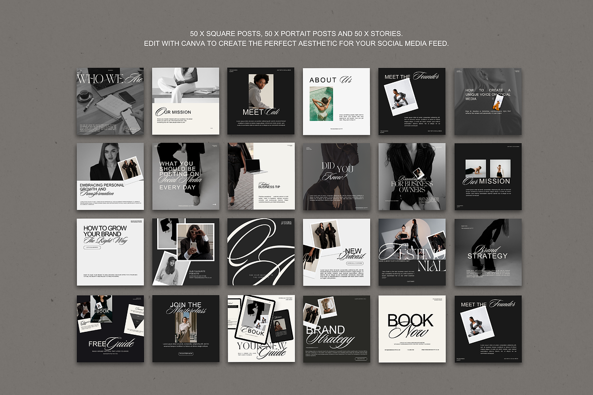 Canva | Luxe Instagram Posts Stories, a Social Media Template by thebusinessoutfit (Photo 3 of 14)