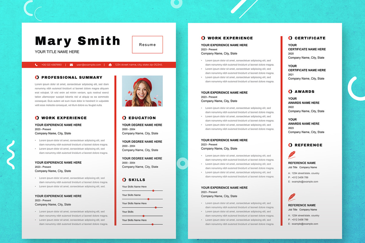 Eye-Catching Resume Design, a Stationery Template by ResumeInventor (Photo 2 of 7)