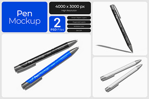 Pen Mockup, a Pens & Pencil Mockup by Bartama Graphic