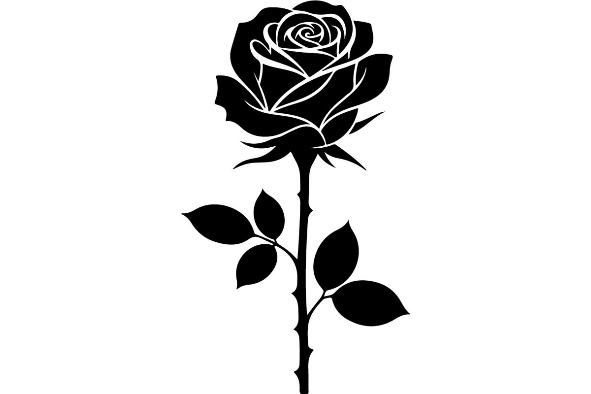 Rose Flower Silhouette Vector Bundle, an Illustration by Designer_Momina (Photo 9 of 21)