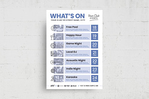 Weekly What's On Flyer Poster