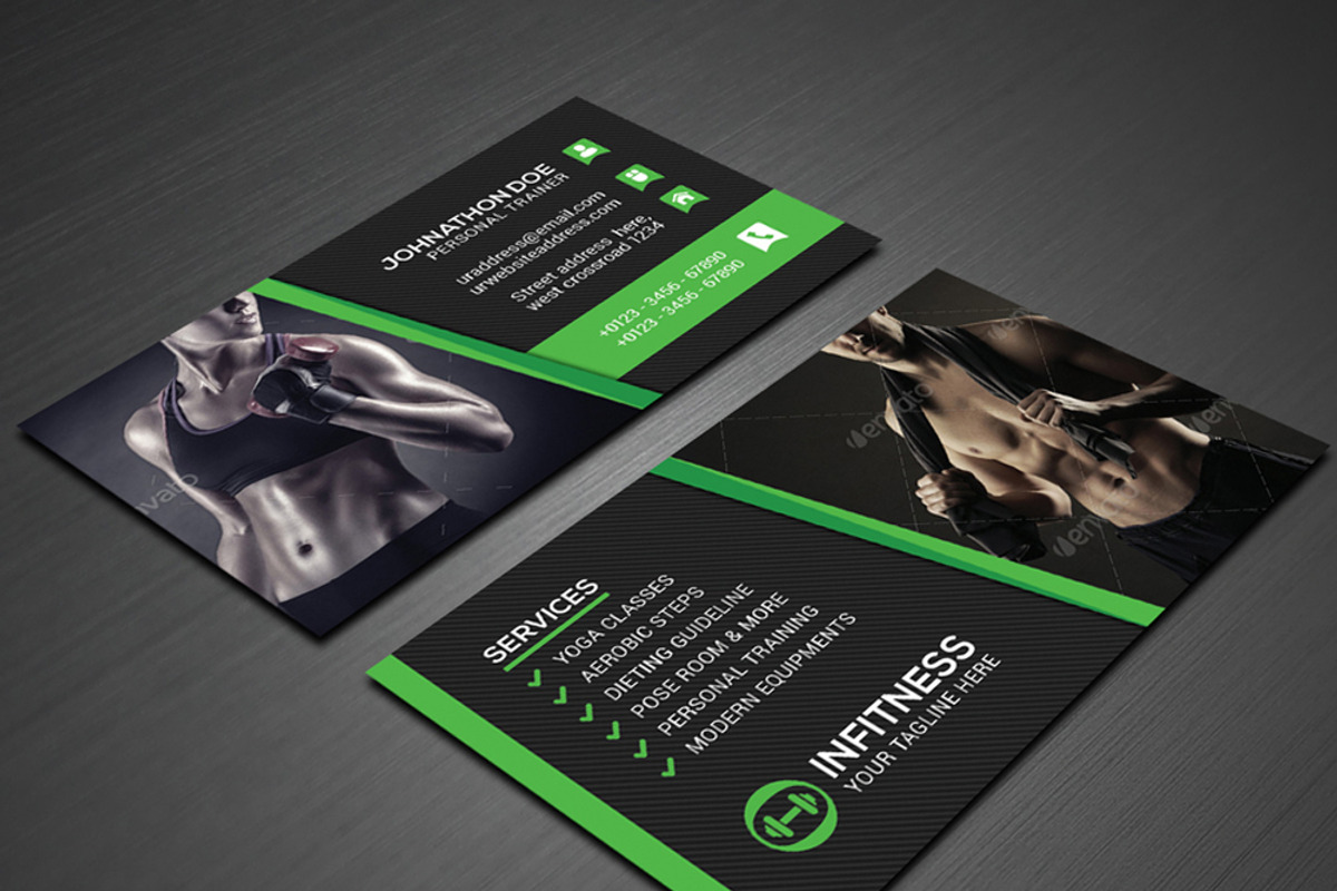 Fitness Business Card, a Business Card Template by Creative_Arts (Photo 4 of 4)