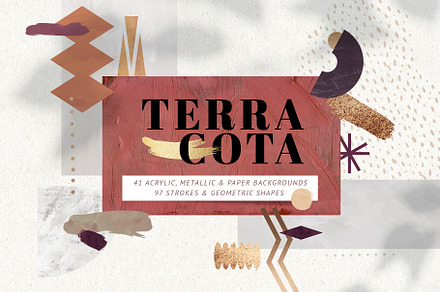 TERRACOTA & METAL & ABSTRACT SHAPES