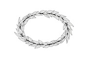Botanical Oval Wreath Frame Bundle, an Illustration by Designer_Momina (Thumbnail 14 of 51)