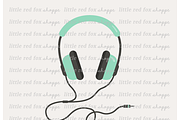 Headphones Clipart, an Illustration by Little Red Fox Shoppe (Thumbnail 2 of 2)