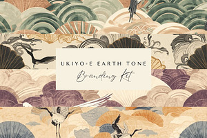 Ukiyo-e Earth-Tone Branding Kit, a Templates & Theme by Vandy Fullum