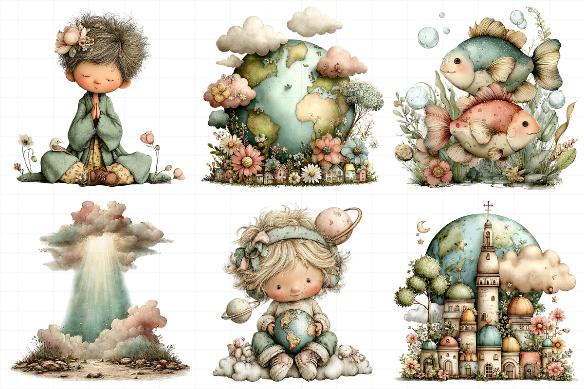 Seven Days Of Creation Clipart, an Illustration by Daily.Designs (Photo 6 of 7)